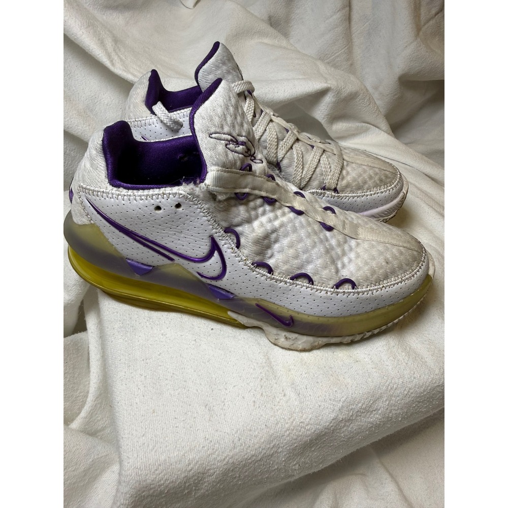 Nike LeBron XVII 17 Low White Purple Basketball Shoes Men US 5 CD0007102